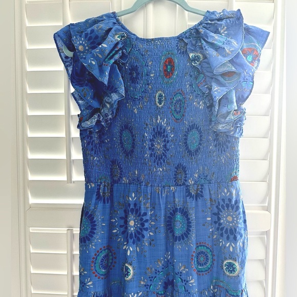 THML smocked midi dress with flutter sleeves. Size Small. EUC. - Picture 7 of 9